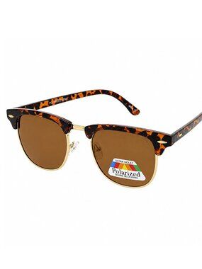 Inovli Clubber Polarized Sunglasses Men Women Classic Browline Retro Fashion UV